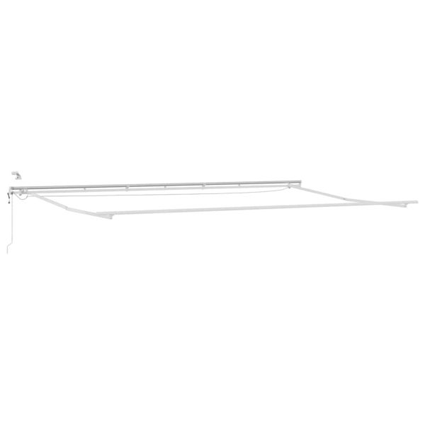 Автоматично прибираща се тента с LED, кафяв, 600x300 см