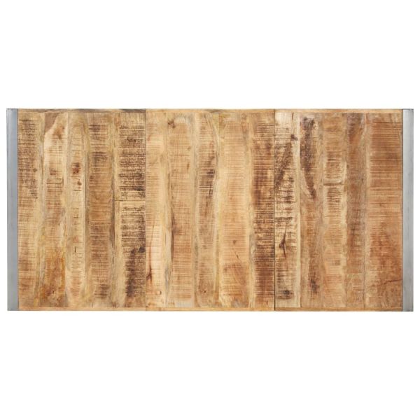 Трапезна маса, 200x100x75 cм, грубо мангово дърво масив