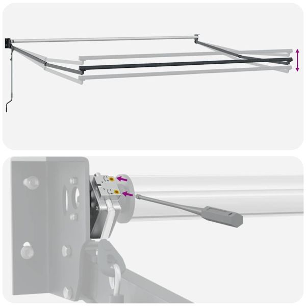 Автоматично прибираща се тента, кафяв, 450x300 см