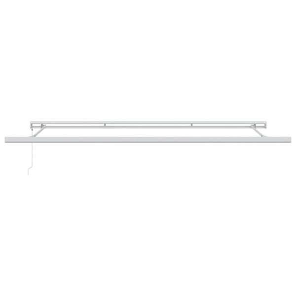 Ръчно прибиращ се сенник, кафяв, 450x300 см