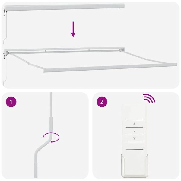 Автоматично прибираща се тента, кафяв, 450x300 см