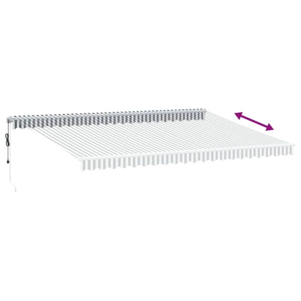 Автоматично прибираща се тента с LED антрацит и бял 500x350 см