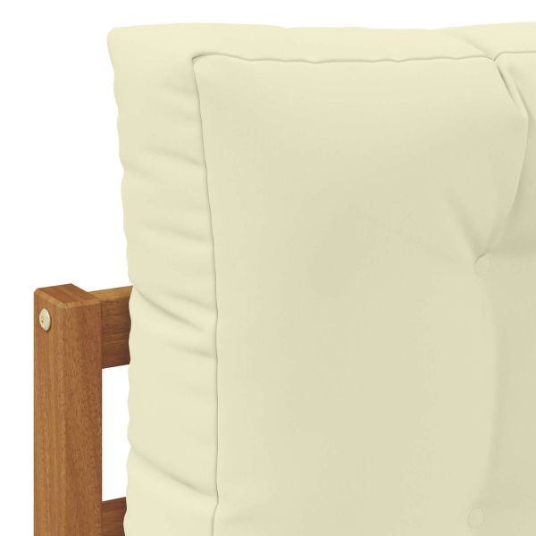 Комплект дивани за открито 2 Брой Натурален и Крема