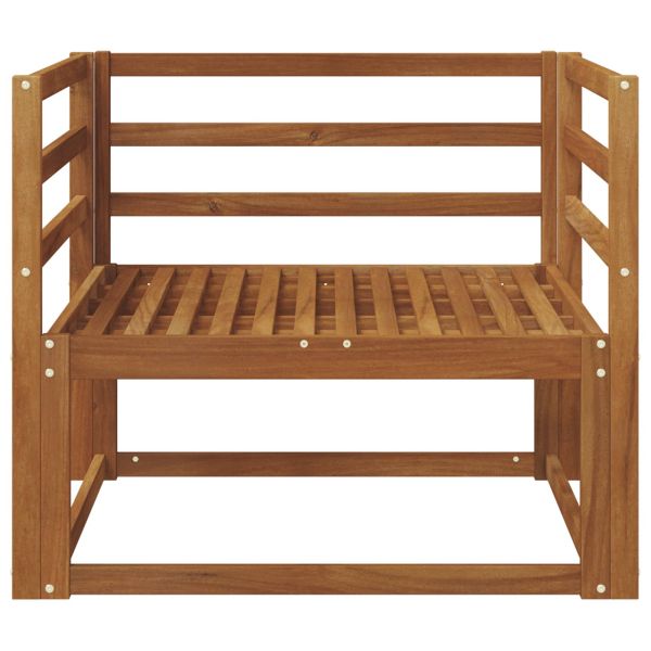 Среден диван за открито Солидно акациево дърво Естествен