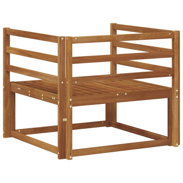 Среден диван за открито Солидно акациево дърво Естествен