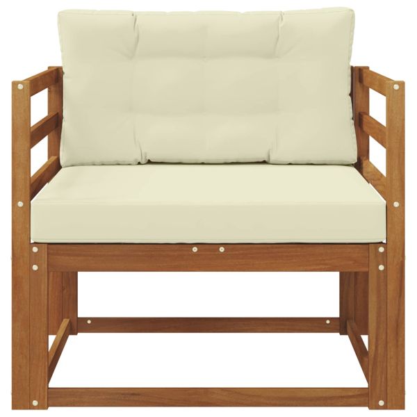 Среден диван за открито Солидно акациево дърво Естествен