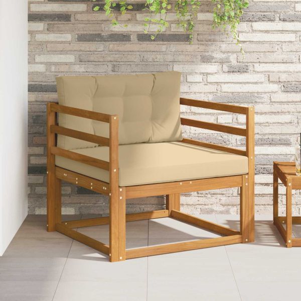 Среден диван за открито Солидно акациево дърво Естествен