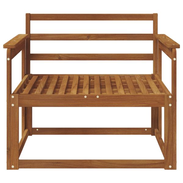 Среден диван за открито Солидно акациево дърво Естествен