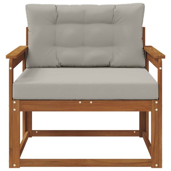 Среден диван за открито Солидно акациево дърво Естествен