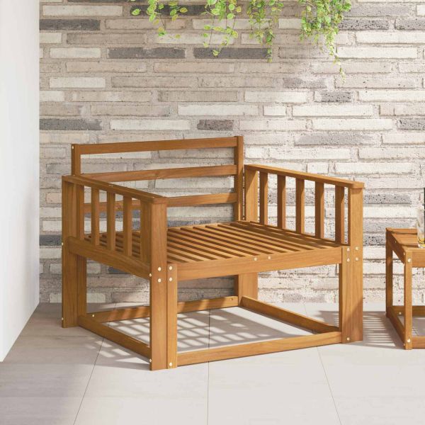 Среден диван за открито Солидно акациево дърво Естествен