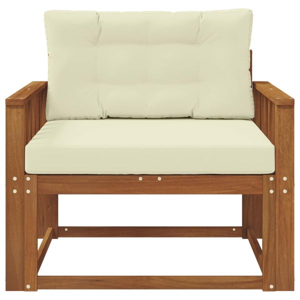 Среден диван за открито Солидно акациево дърво Естествен