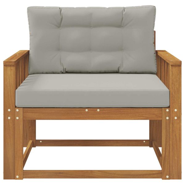 Среден диван за открито Солидно акациево дърво Естествен