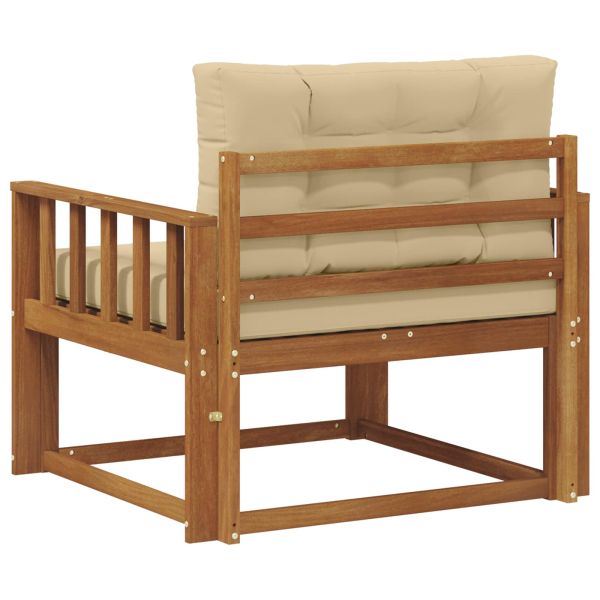 Среден диван за открито Солидно акациево дърво Естествен