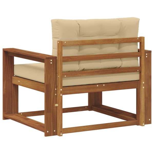 Среден диван за открито Солидно акациево дърво Естествен