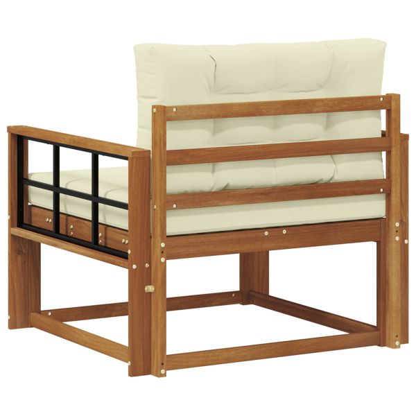 Среден диван за открито Солидно акациево дърво Естествен