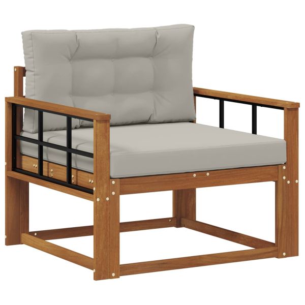 Среден диван за открито Солидно акациево дърво Естествен