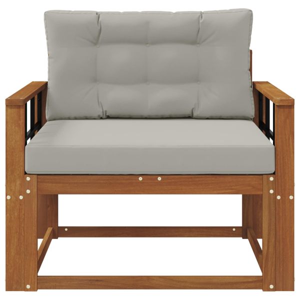 Среден диван за открито Солидно акациево дърво Естествен