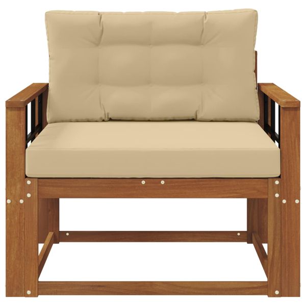 Среден диван за открито Солидно акациево дърво Естествен