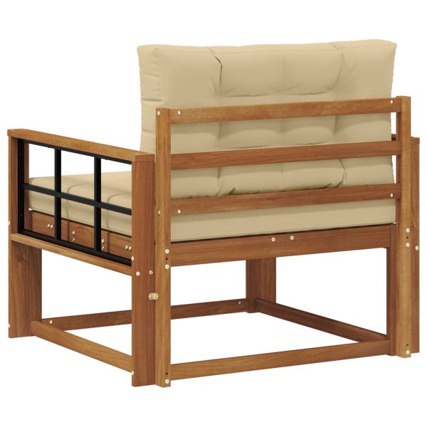 Среден диван за открито Солидно акациево дърво Естествен