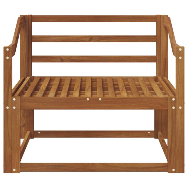 Среден диван за открито Солидно акациево дърво Естествен