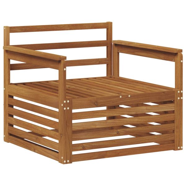 2 Брой Диван с подлакътници Солидно акациево дърво Естествен