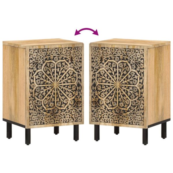 Шкаф за баня 38x33x58 см масивно мангово дърво