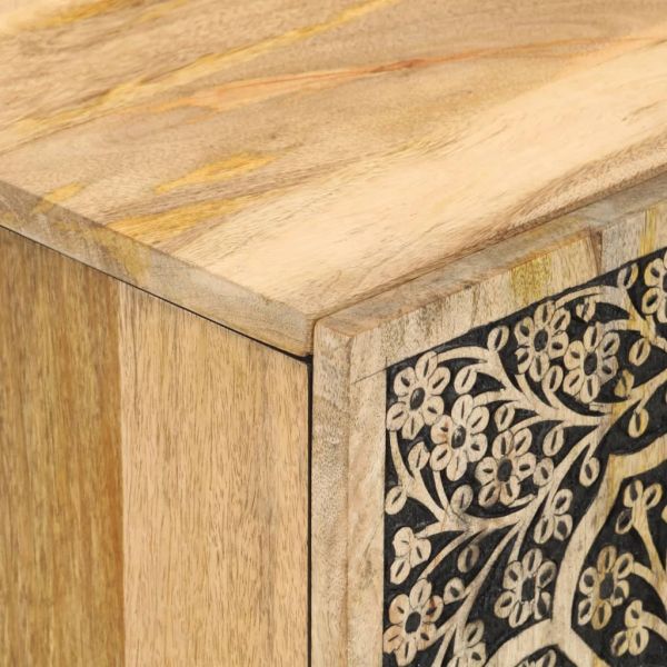 Шкаф за баня 38x33x58 см масивно мангово дърво