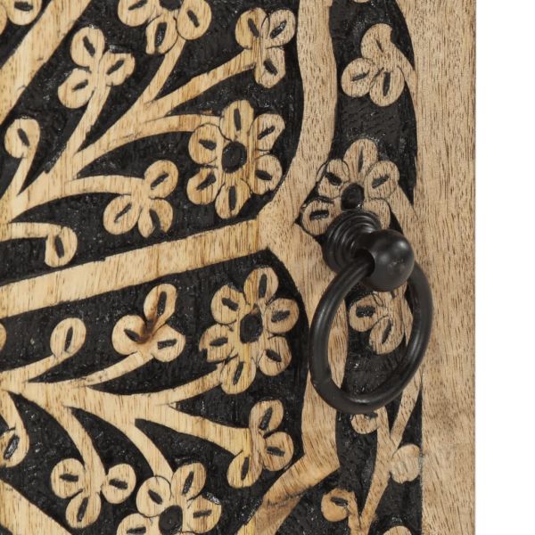 Шкаф за баня 38x33x58 см масивно мангово дърво