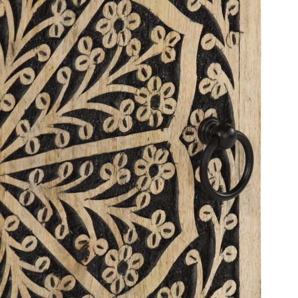 Страничен шкаф 40x33x75 см манго масивно дърво