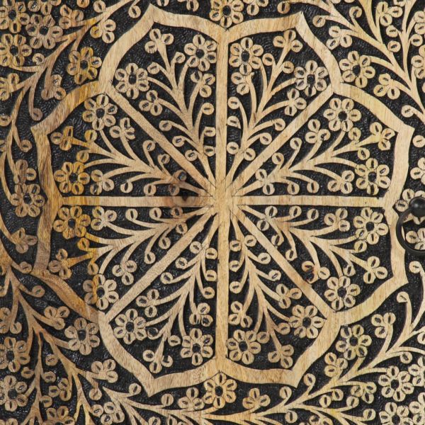 Страничен шкаф 40x33x75 см манго масивно дърво