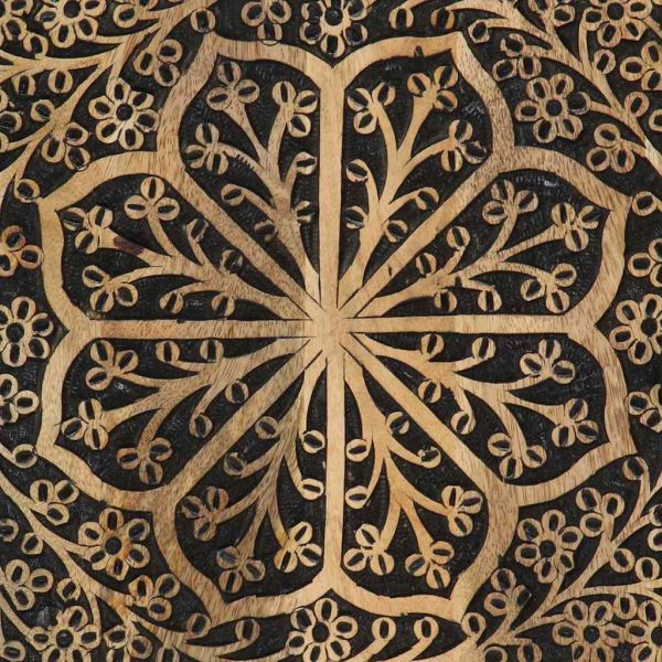 Страничен шкаф 40x33x110 см манго масивно дърво