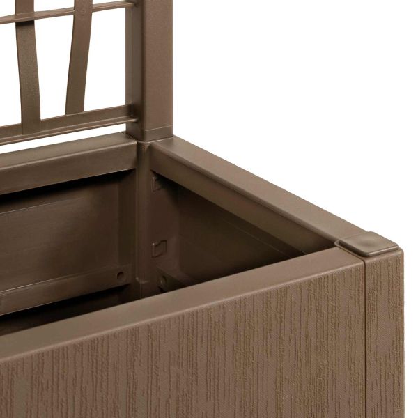Градинска саксия с решетка Кафяво 80 x 36 x 140 см ПП