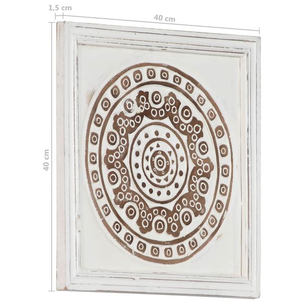 Декор с изкуство 2 pcs Кафяв и бял 40 x 40 x 1,5 cm