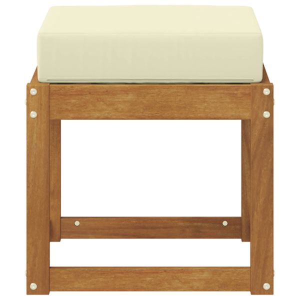 Външна табуретка Солидно акациево дърво Естествен