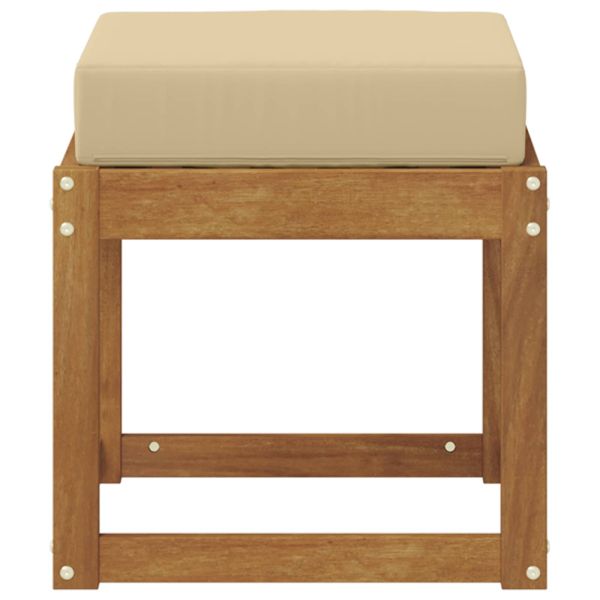 Външна табуретка Солидно акациево дърво Естествен