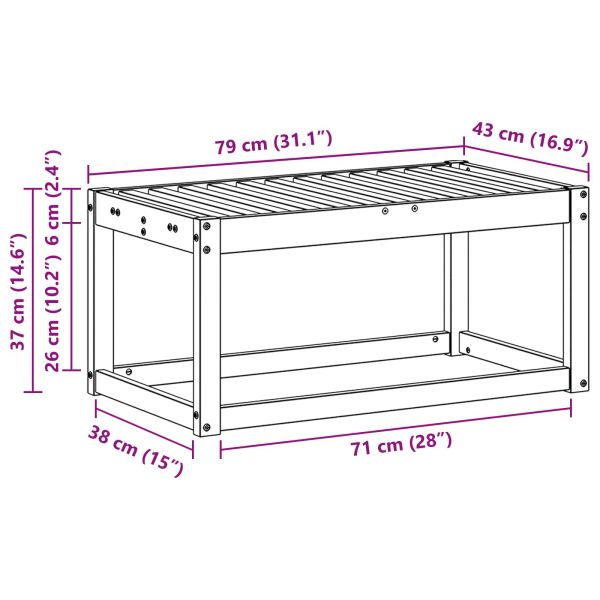 Външна табуретка Естествен 79 x 43 x 37 см