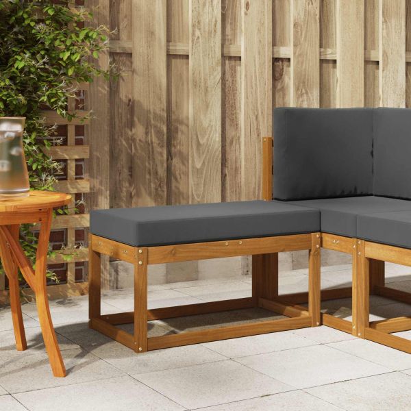 Външна табуретка Солидно акациево дърво Естествен