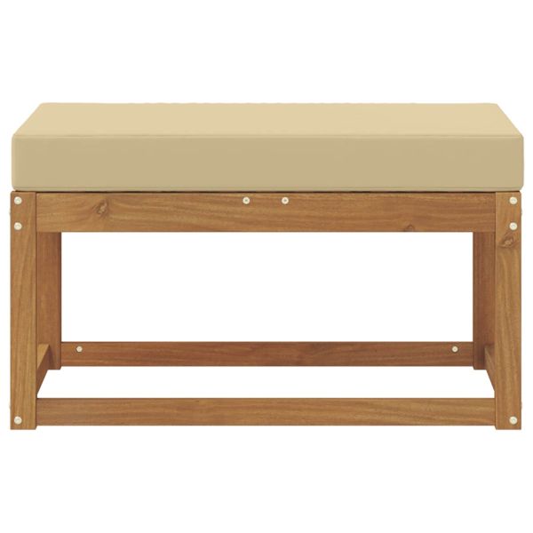 Външна табуретка Солидно акациево дърво Естествен