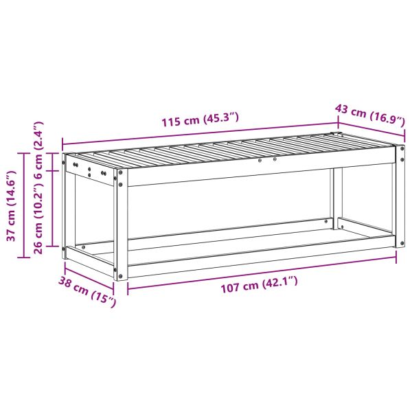 Външна табуретка Естествен 115 x 43 x 37 см
