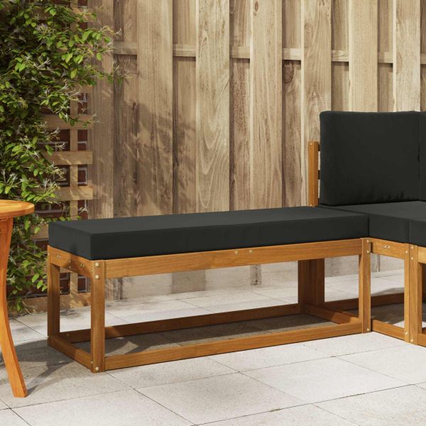 Външен стол с пейка Солидно акациево дърво Естествен