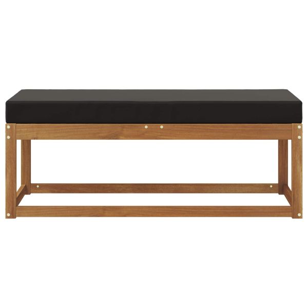 Външен стол с пейка Солидно акациево дърво Естествен