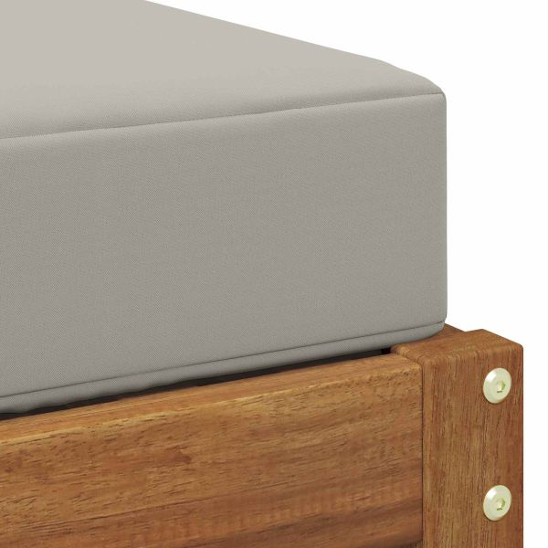 Външна табуретка Солидно акациево дърво Естествен