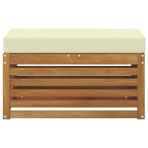 Външна табуретка Солидно акациево дърво Естествен