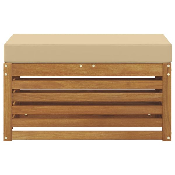 Външна табуретка Солидно акациево дърво Естествен