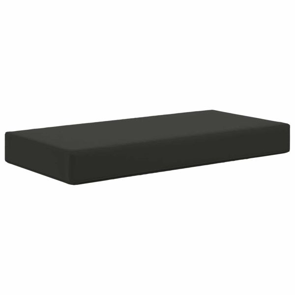 Възглавница за открито седалка Черен 80 x 40 x 8 cm