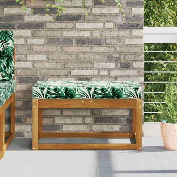 Възглавница за открито седалка Тропически Листа 80 x 40 x 8 cm