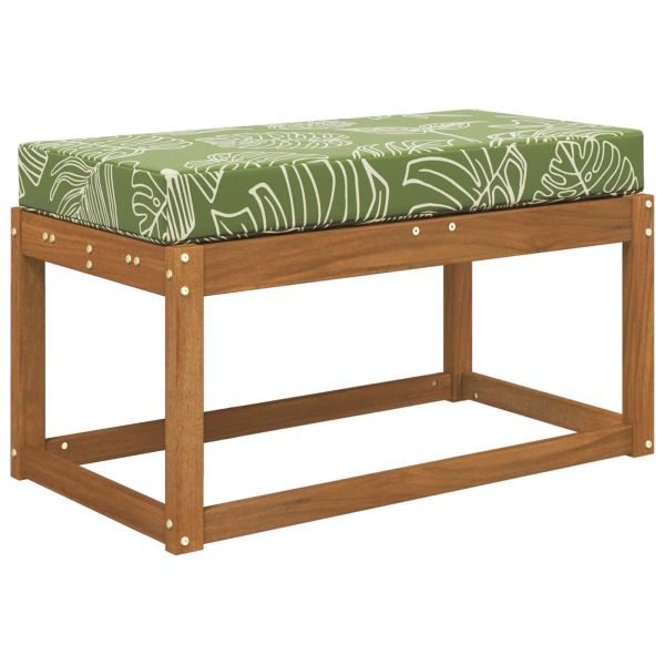 Възглавница за открито седалка Зелени листа 80 x 40 x 8 cm