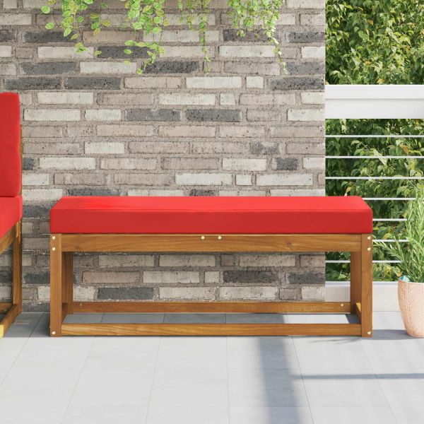 Възглавница за открито седалка Червено 111,5 x 40 x 8 см