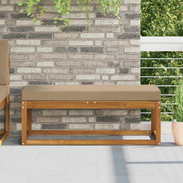 Възглавница за открито седалка Таупе 111,5 x 40 x 8 см