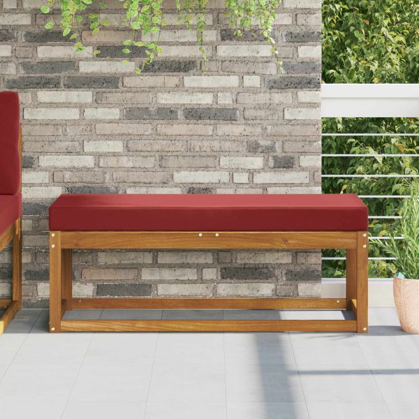 Възглавница за открито седалка виненочервен 111,5 x 40 x 8 см